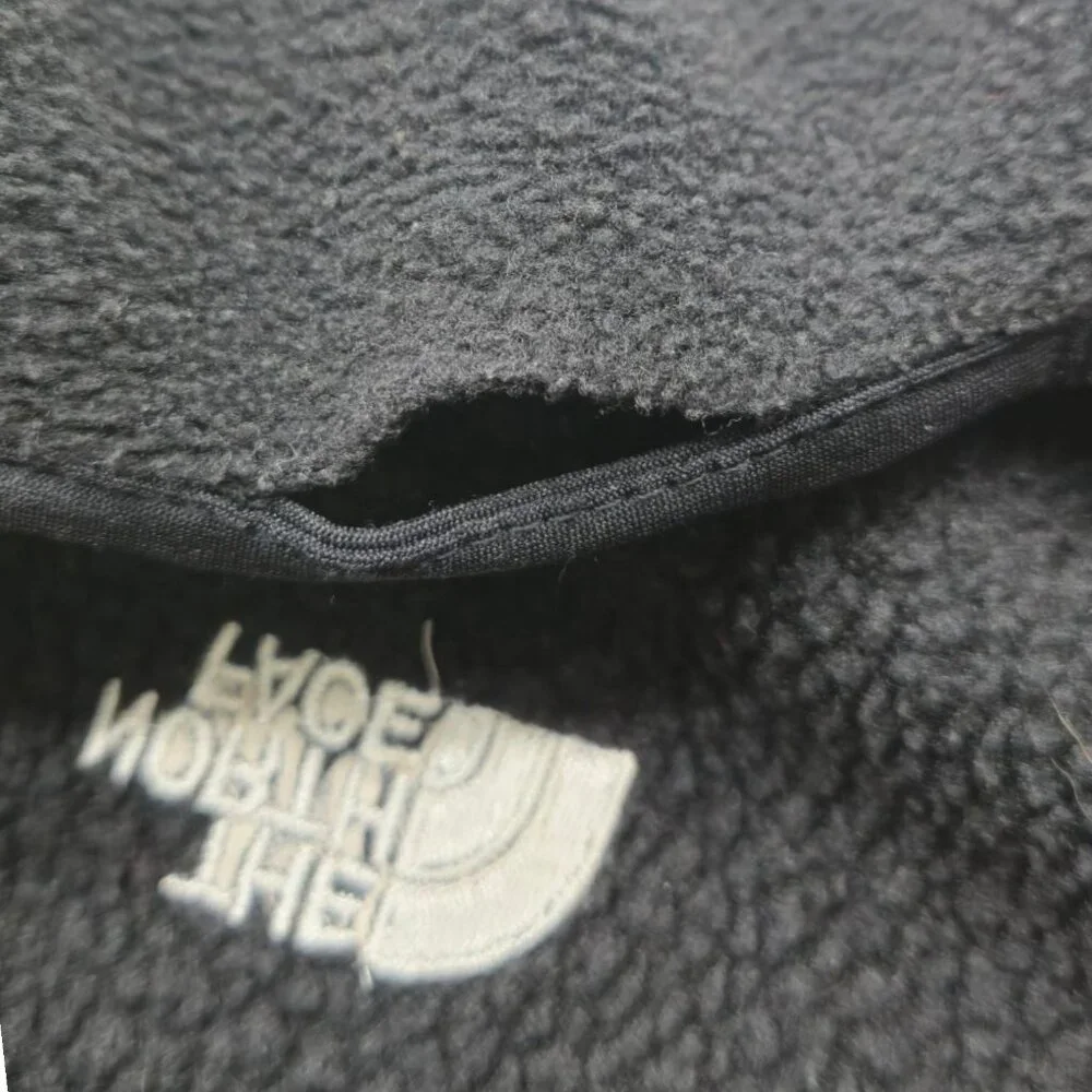 Vtg NORTH FACE Vest men L Black Fleece Half Dome Gorpcore USA Outdoor Camping - Picture 3 of 7